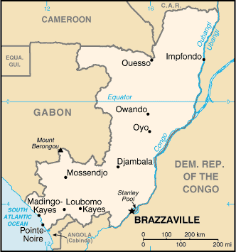 Map of Congo, Republic of the