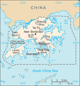 Map of Hong Kong