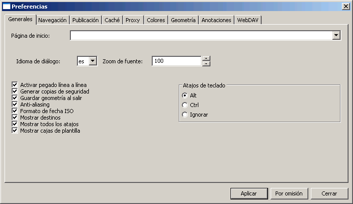 Configuracin recomendada de Amaya (en castellano)