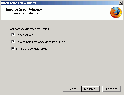 Firefox - Instalacin - Integracin con Windows