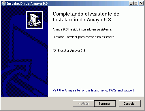 Instalacin de Amaya - Instalacin terminada