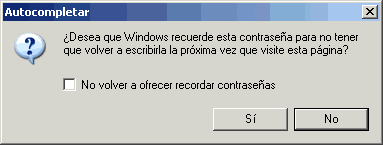 Internet Explorer - Recordar datos de cuenta de correo Internet Explorer - Recordar datos de cuenta de correo