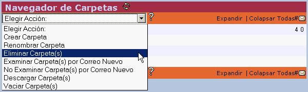 Correo CV - Eliminar carpeta(s) Correo CV - Eliminar carpeta(s)