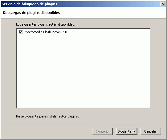 Mozilla Firefox 1.0 - Instalacin plug-in Flash - paso 3