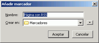 Mozilla Firfoz 1.0 - Aadir marcador