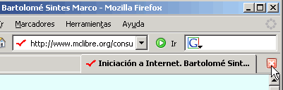 Firefox 1.5 - Pestaas - Cerrar pestaa 1