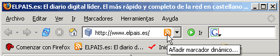 Mozilla Firfoz 1.0 - Pgina con contenido RSS