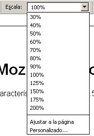 Firefox 1.5 - Utilizacin - Vista preliminar - Escala