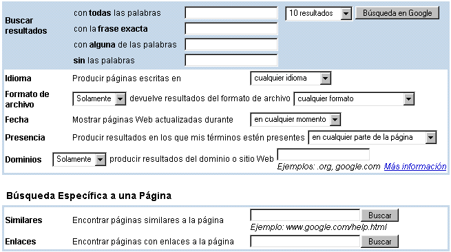 Google - Bsqueda avanzada
