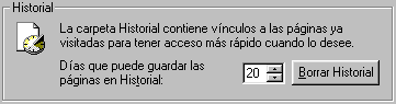 Internet Explorer 5.5 - Borrar historial