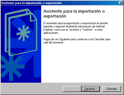 Internet Explorer 5.5 - Exportar favoritos - Paso 1