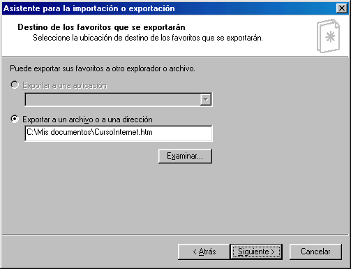 Internet Explorer 5.5 - Exportar favoritos - Paso 4