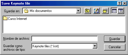 KeyNote - Configurar - Elegir ubicacin y nombre de archivo 1