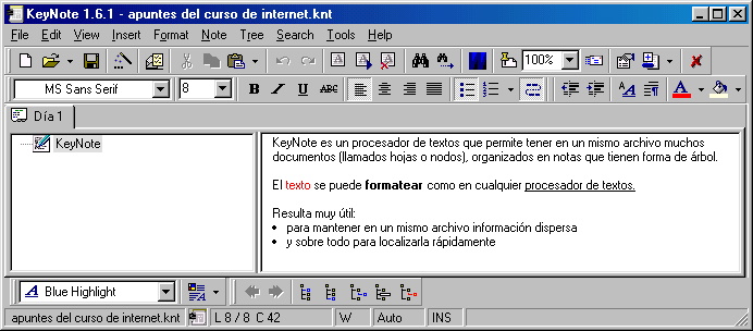 KeyNote - Utilizar - Escribir en un nodo