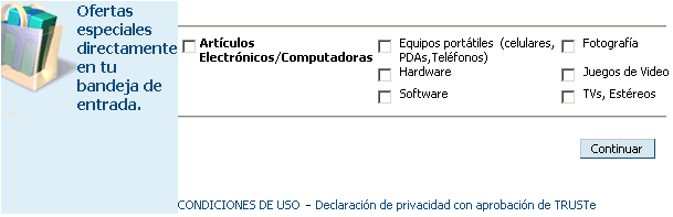 Hotmail - Primera sesin - Elegir ofertas comerciales