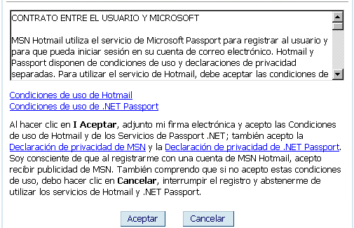 Hotmail - Formulario de registro - Enviar formulario