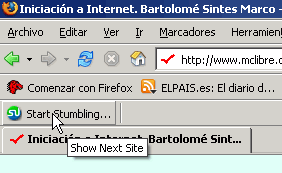 StumbleUpon - Barra de herramientas