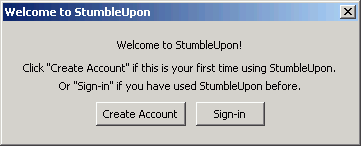 StumbleUpon - Aviso de registro