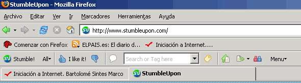 StumbleUpon - Barra de herramientas