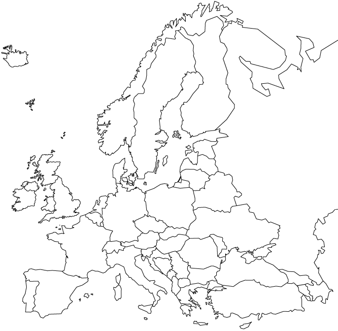 europe outline map