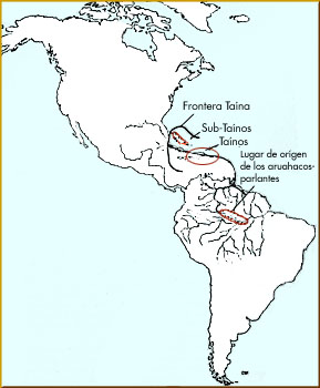 Mapa población taína