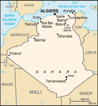 Map of Algeria