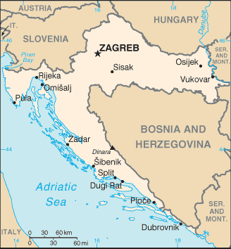 Map of Croatia