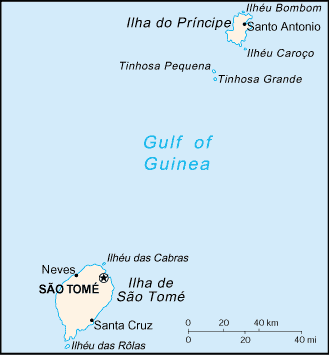 Map of Sao Tome and Principe