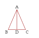 An isosceles triangle